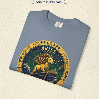 Aries Zodiac Shirt | Celestial Seas – Lead the Voyage