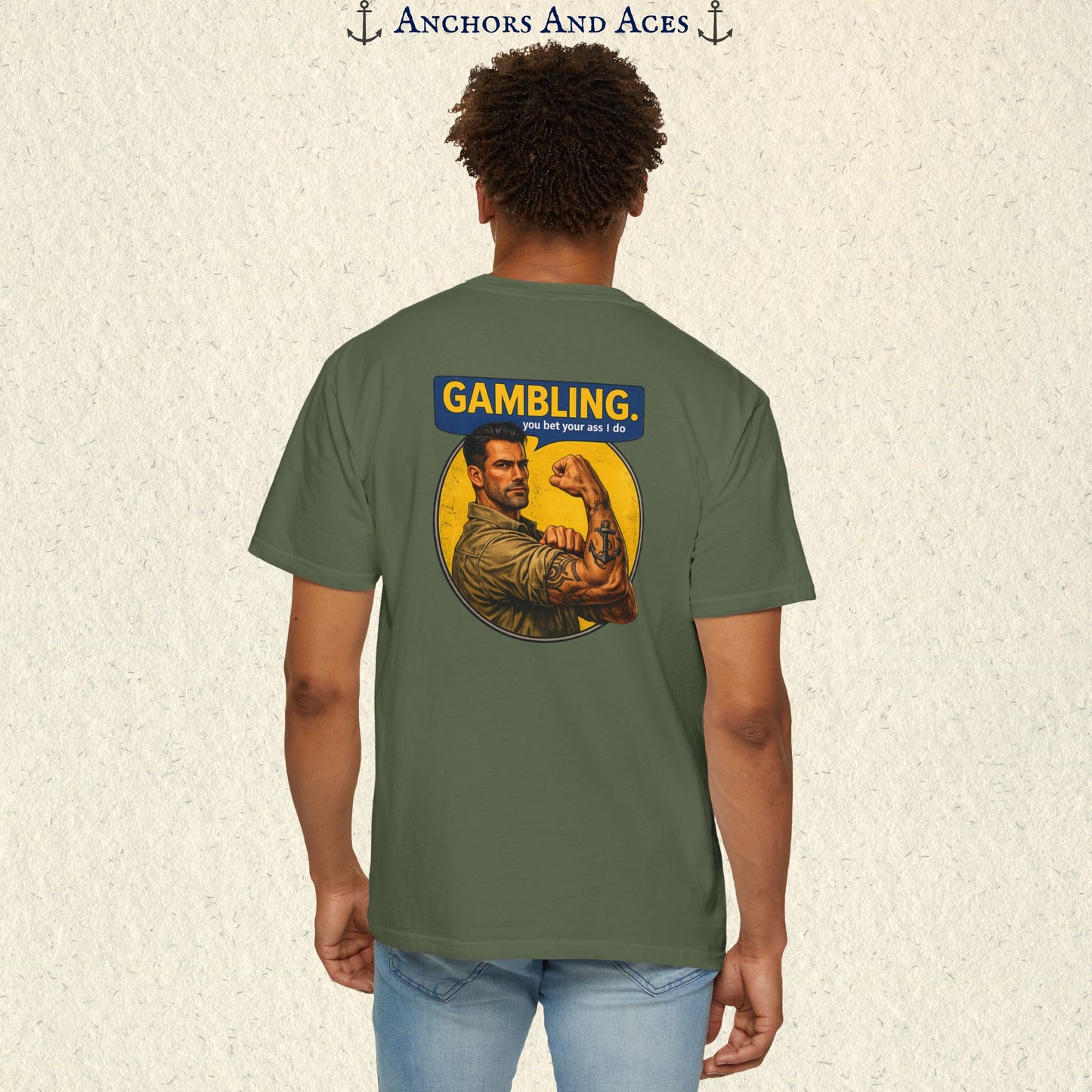 Strongman Inspired | Funny Gambling Graphic Tee (Back Print)