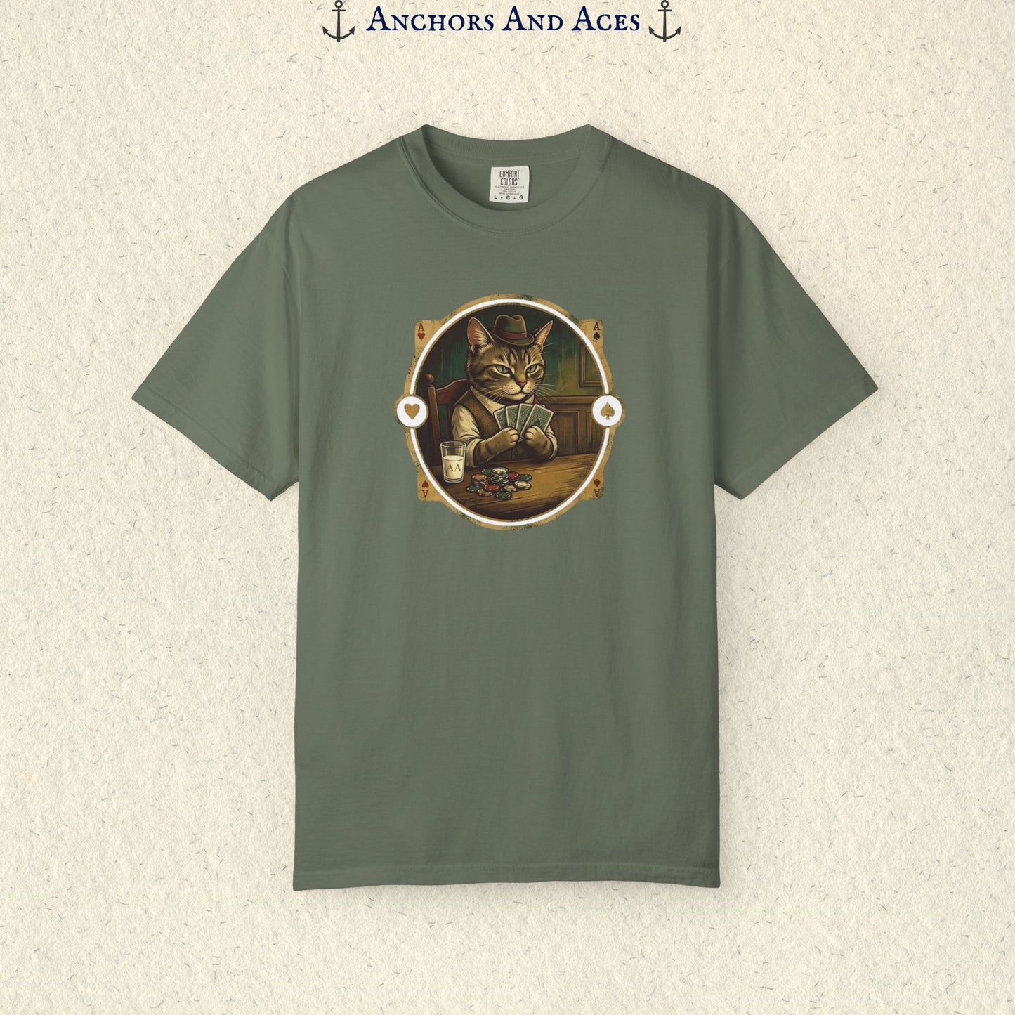 Vintage Poker Cat Shirt | Funny Casino Cat Graphic Tee