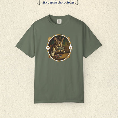 Vintage Poker Cat Shirt | Funny Casino Cat Graphic Tee