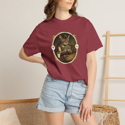 Vintage Poker Cat Shirt | Funny Casino Cat Graphic Tee