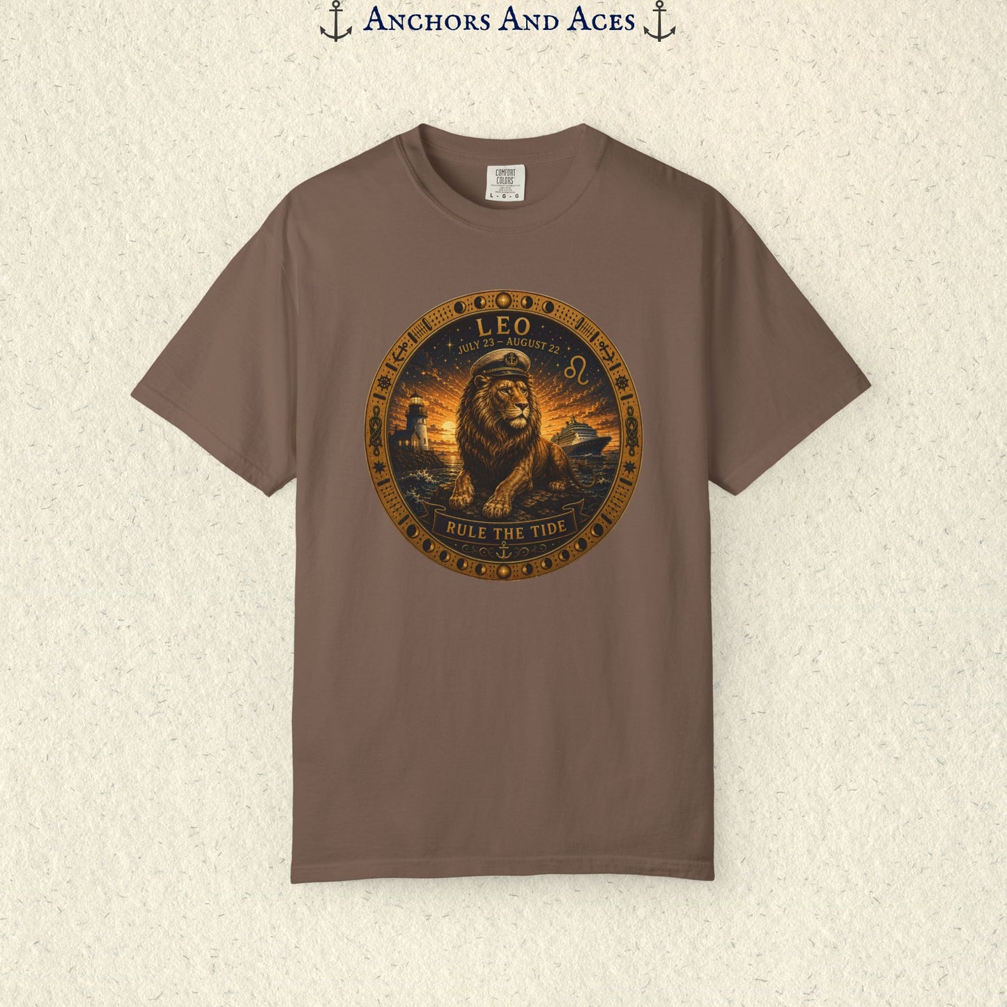 Leo Zodiac Shirt | Celestial Seas - Rule the Tide