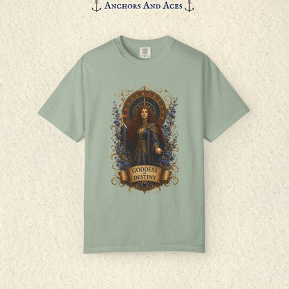 Goddess of Destiny Shirt| Art Nouveau Casino Graphic Tee| Vintage Lucky Gambling T-Shirt