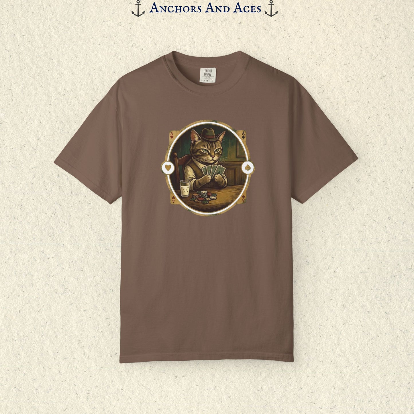 Vintage Poker Cat Shirt | Funny Casino Cat Graphic Tee