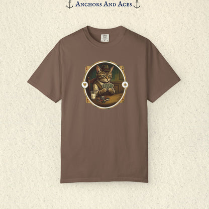 Vintage Poker Cat Shirt | Funny Casino Cat Graphic Tee