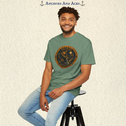 Aquarius Zodiac Shirt | Celestial Seas - Flow With Purpose