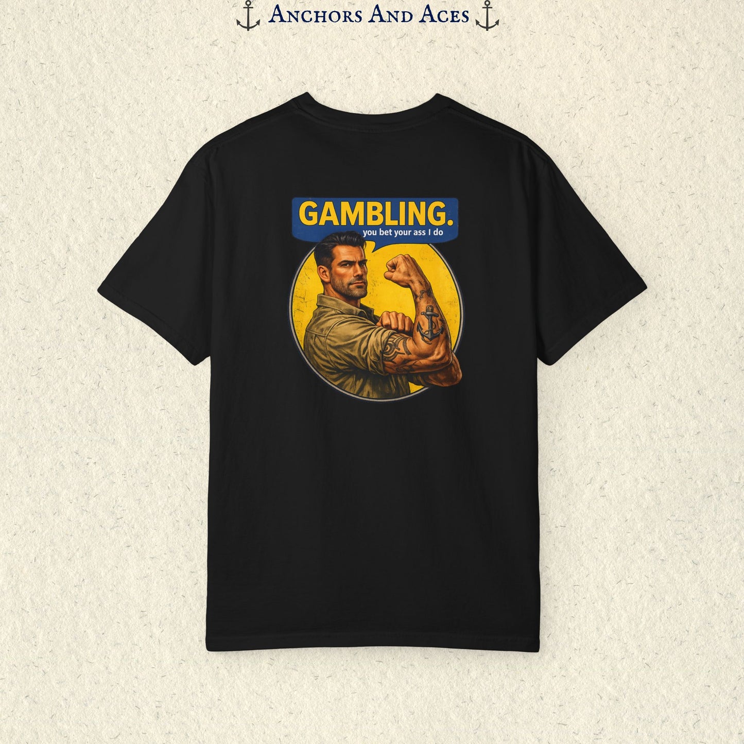 Strongman Inspired | Funny Gambling Graphic Tee (Back Print)