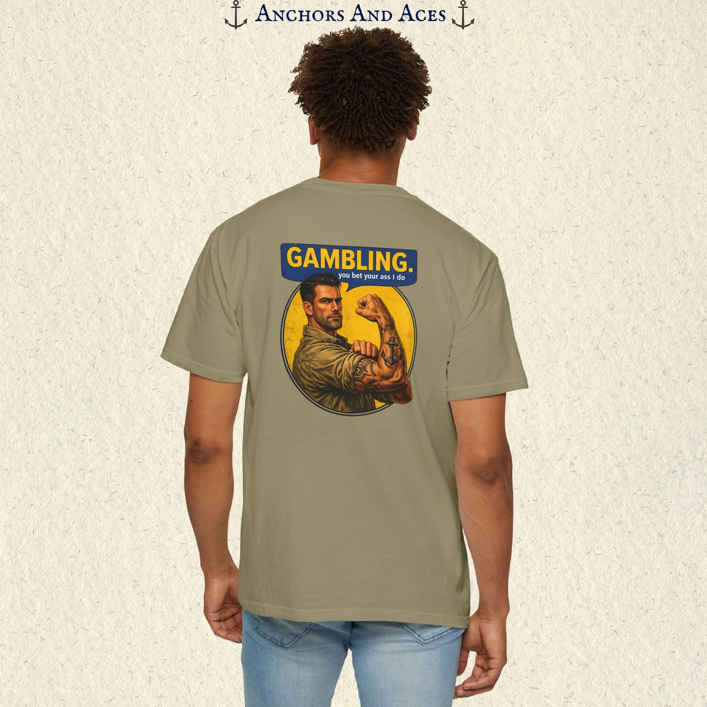 Strongman Inspired | Funny Gambling Graphic Tee (Back Print)