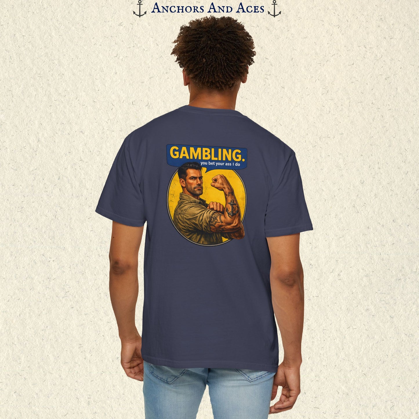 Strongman Inspired | Funny Gambling Graphic Tee (Back Print)