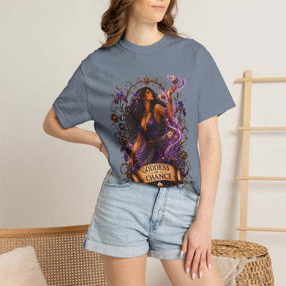 Goddess of Chance Shirt| Art Nouveau Casino Graphic Tee| Vintage Lucky Gambling T-Shirt