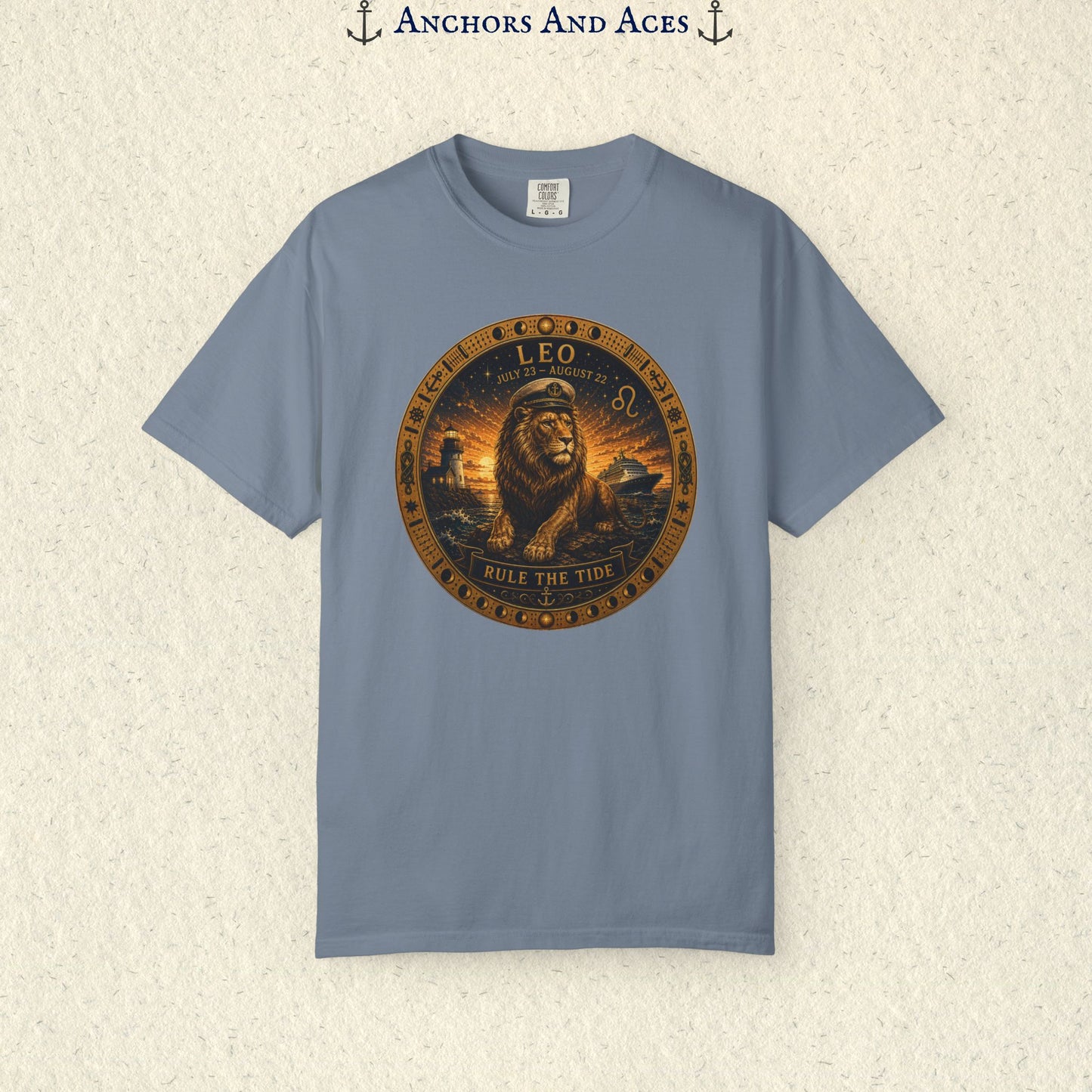 Leo Zodiac Shirt | Celestial Seas - Rule the Tide