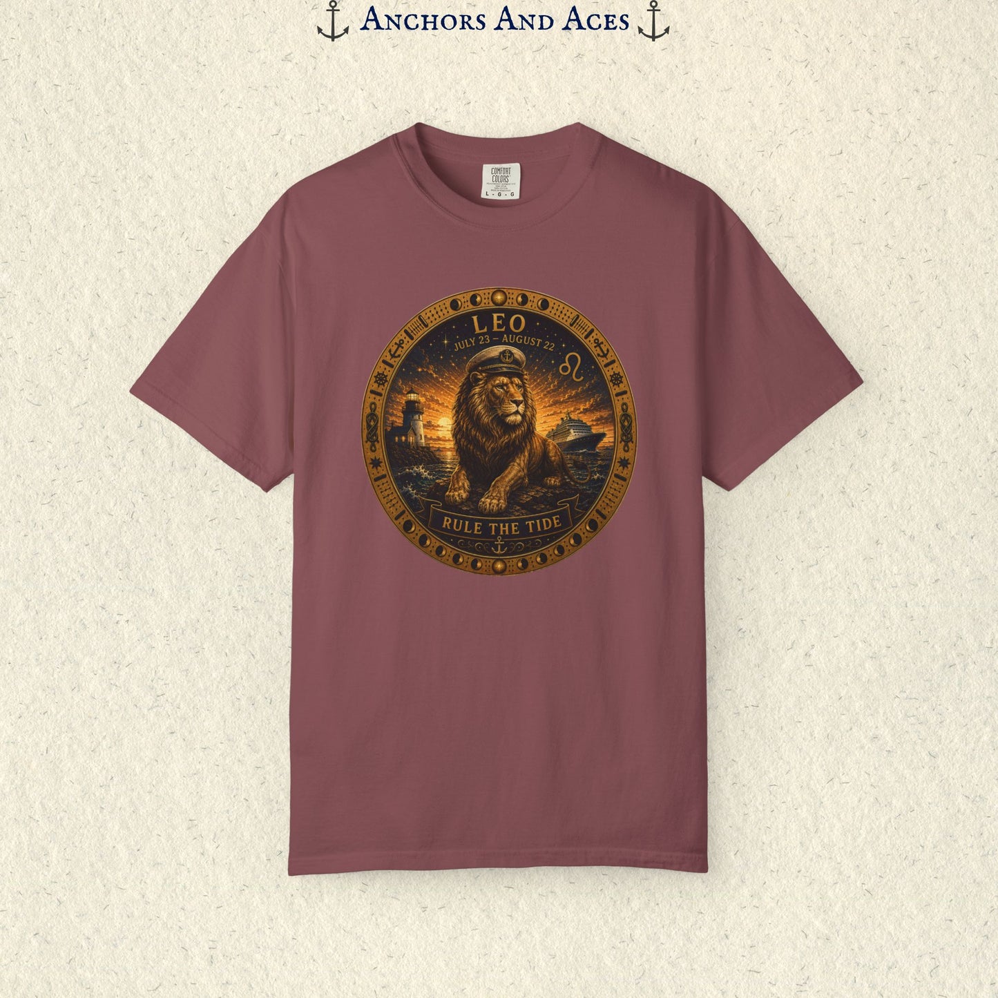 Leo Zodiac Shirt | Celestial Seas - Rule the Tide