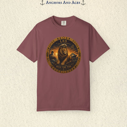 Leo Zodiac Shirt | Celestial Seas - Rule the Tide