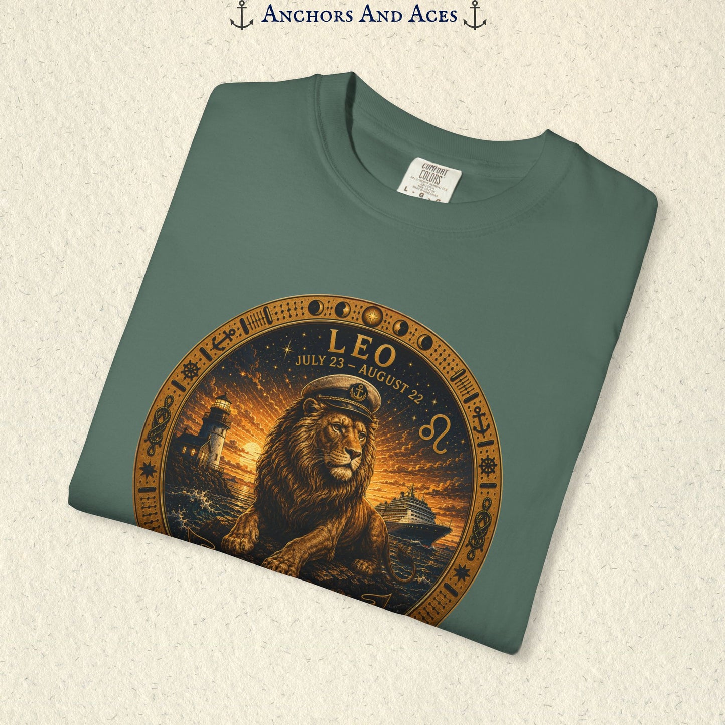 Leo Zodiac Shirt | Celestial Seas - Rule the Tide