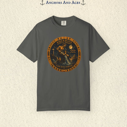 Aquarius Zodiac Shirt | Celestial Seas - Flow With Purpose