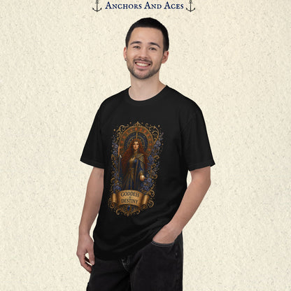 Goddess of Destiny Shirt| Art Nouveau Casino Graphic Tee| Vintage Lucky Gambling T-Shirt