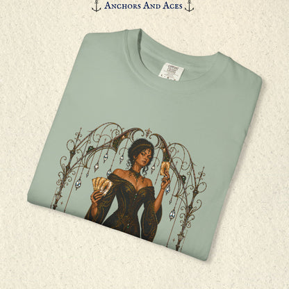 Goddess of Risk Shirt| Art Nouveau Casino Graphic Tee| Vintage Lucky Gambling T-Shirt