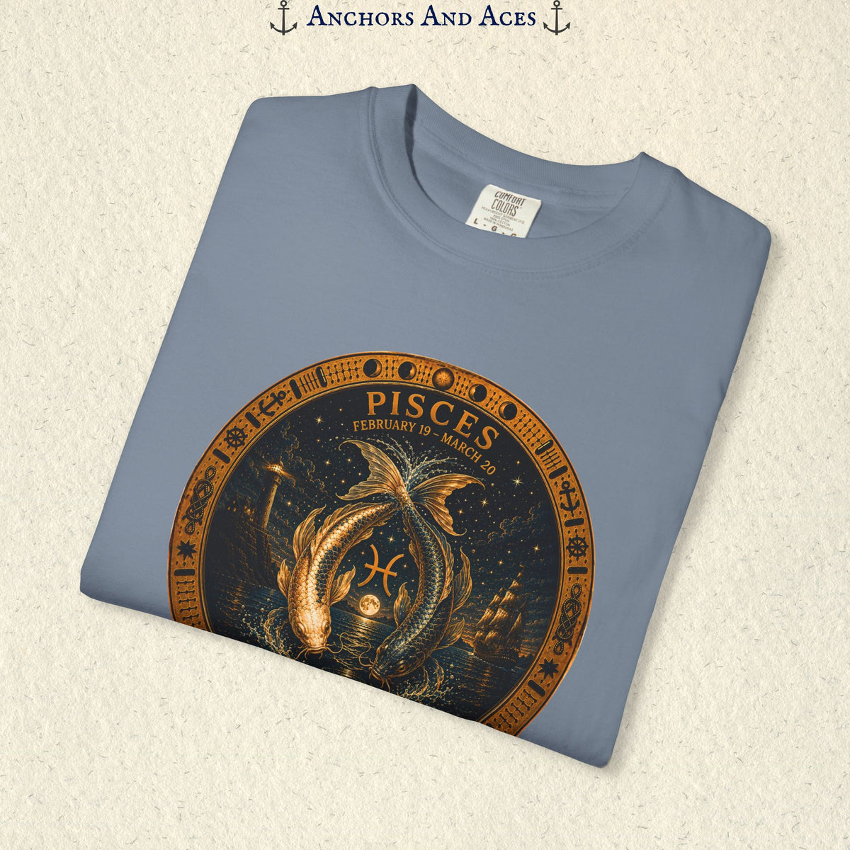 Pisces Zodiac Shirt | Celestial Seas - Drifting With The Tide