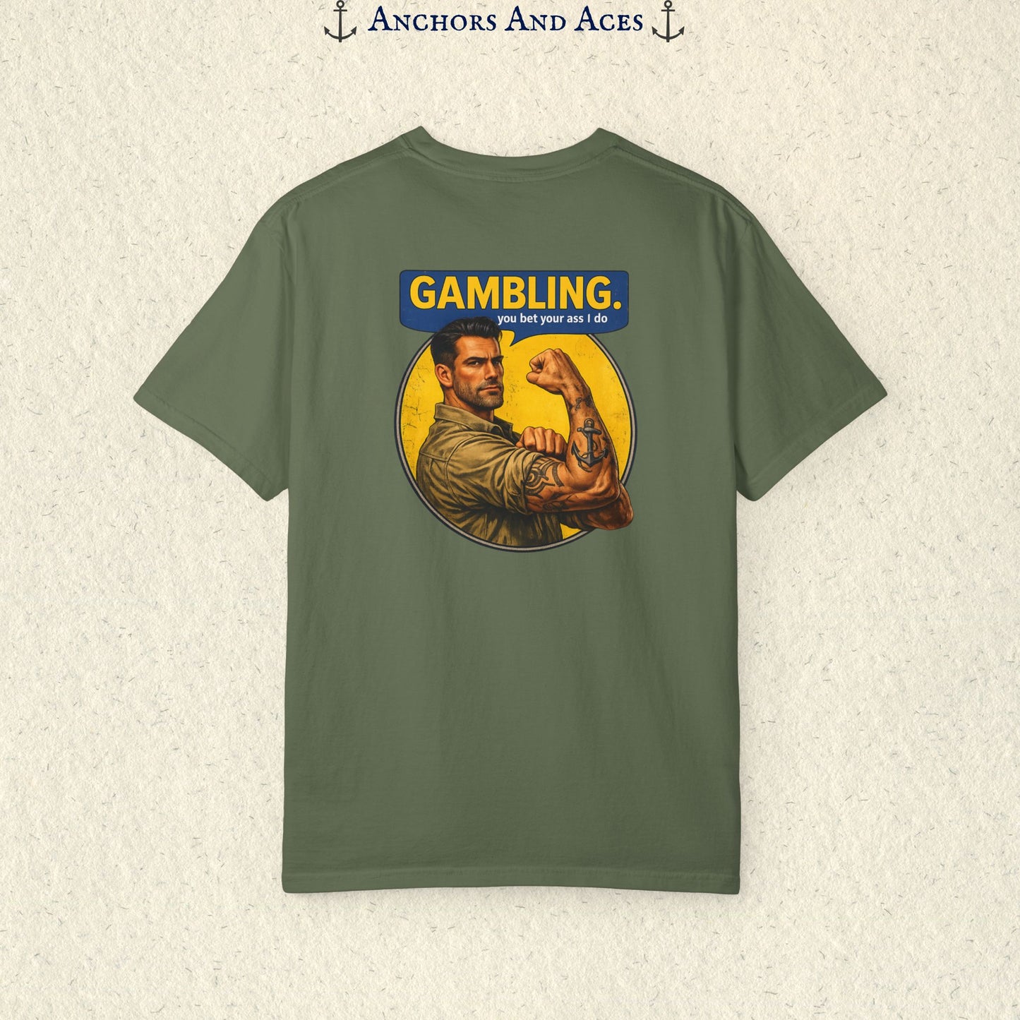 Strongman Inspired | Funny Gambling Graphic Tee (Back Print)