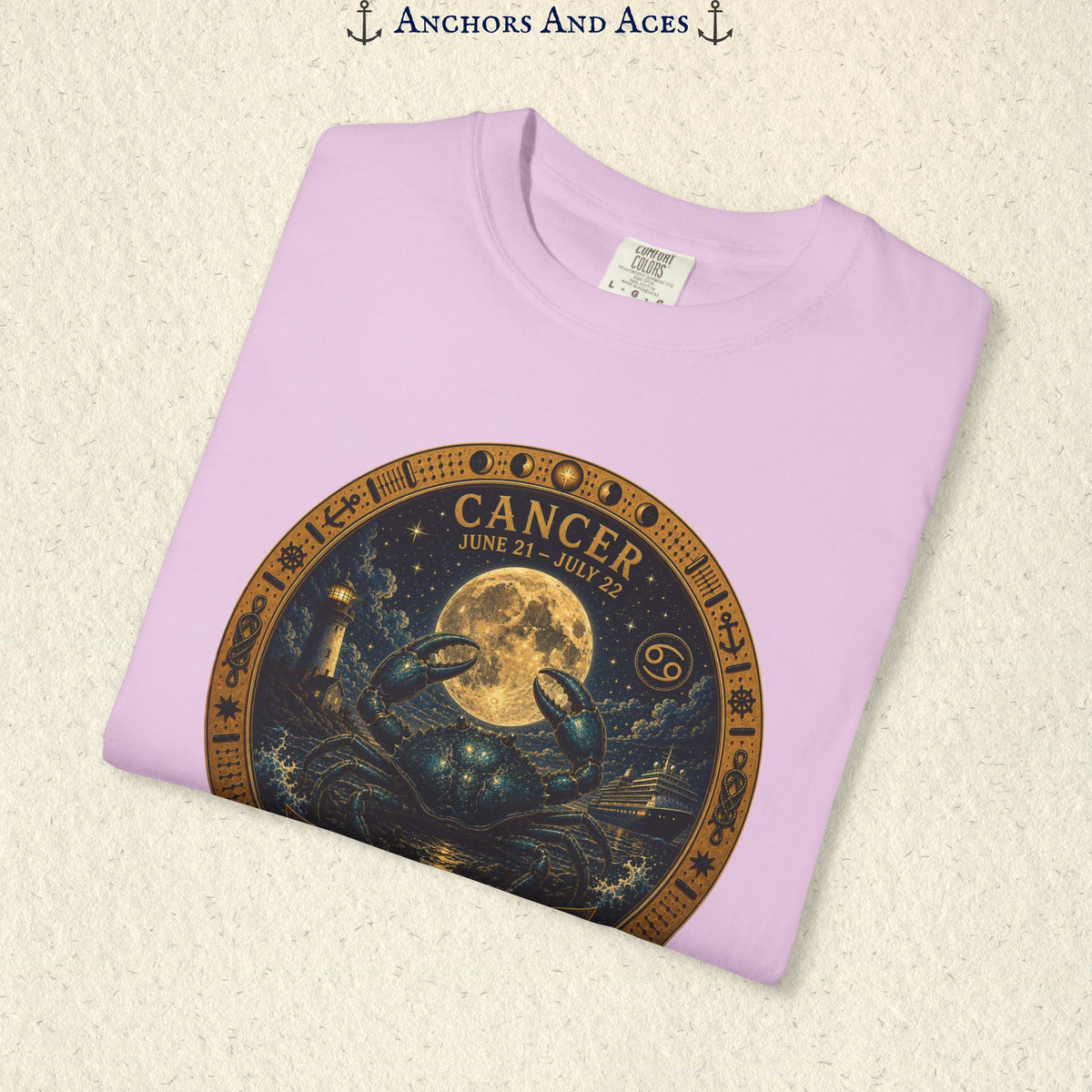Cancer Zodiac Shirt | Celestial Seas- Guided by the Moon