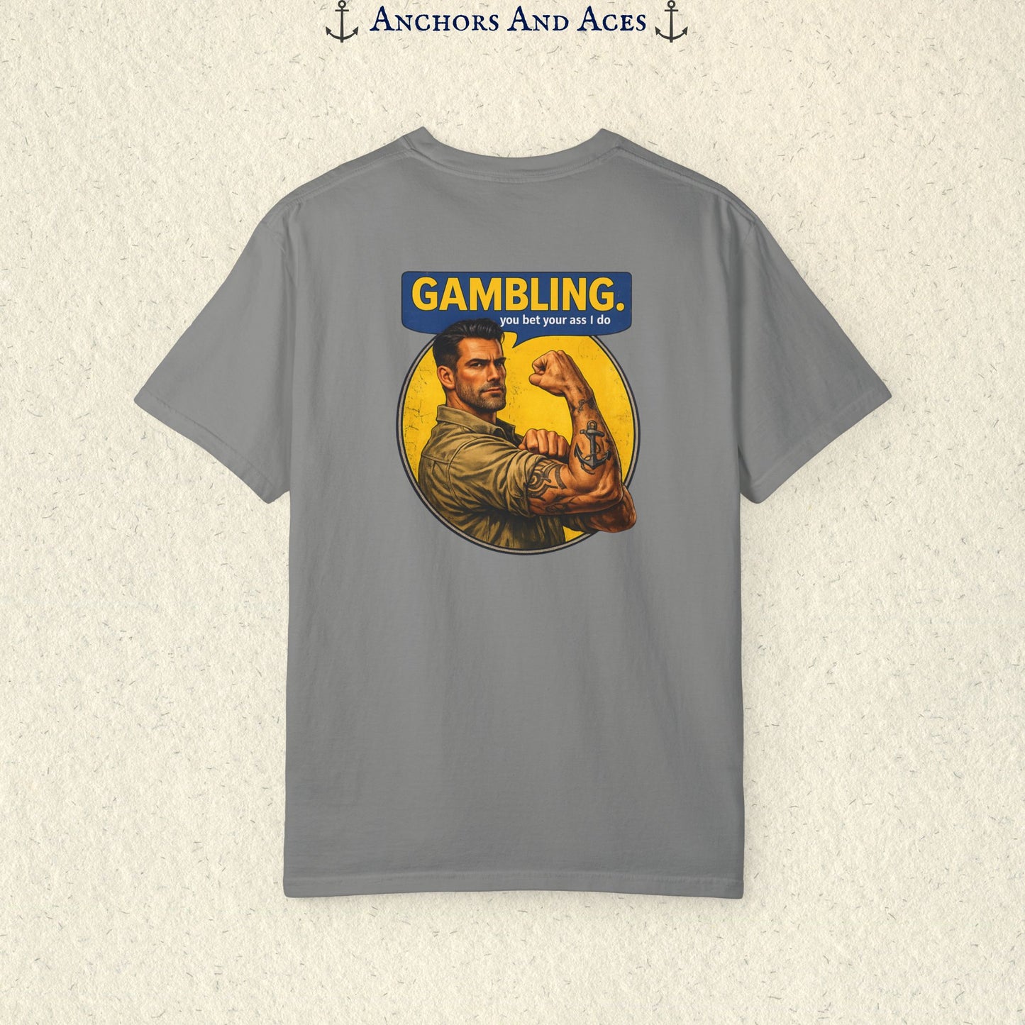 Strongman Inspired | Funny Gambling Graphic Tee (Back Print)