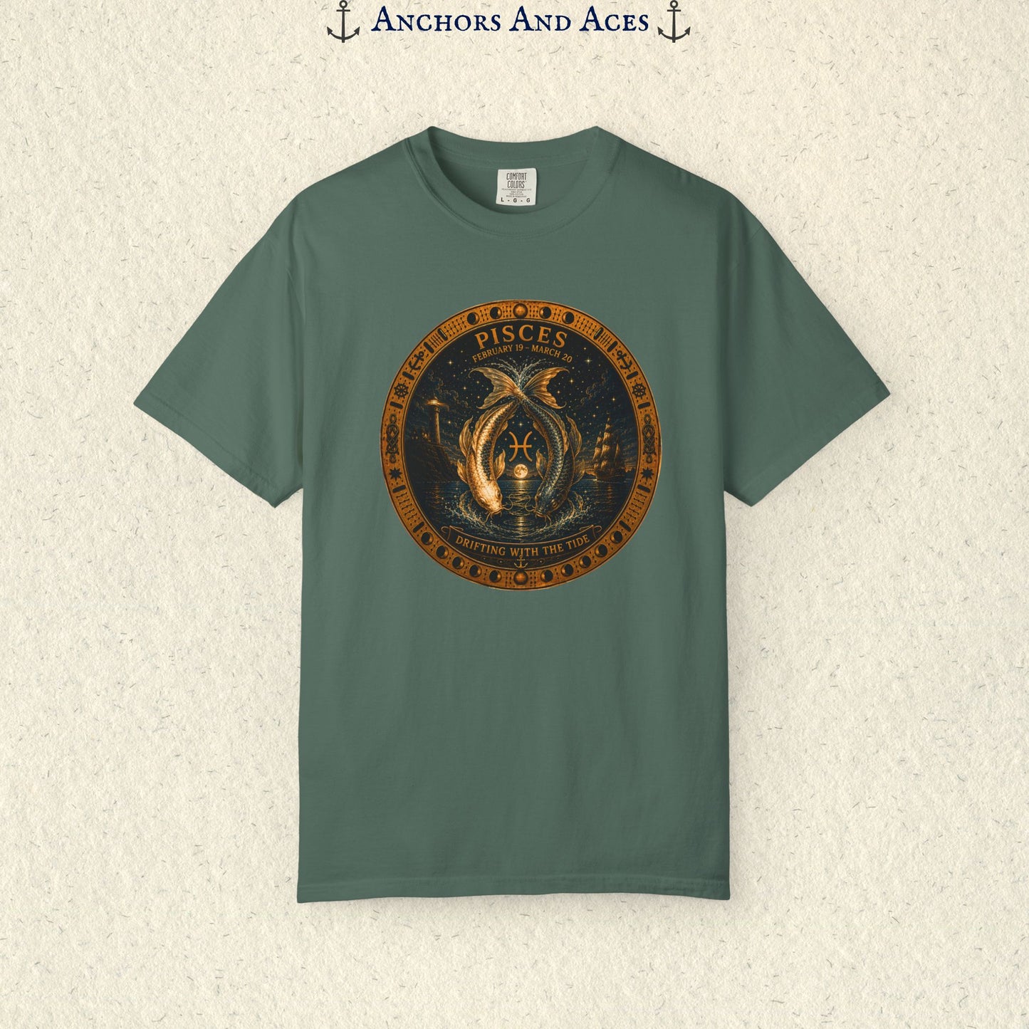 Pisces Zodiac Shirt | Celestial Seas - Drifting With The Tide