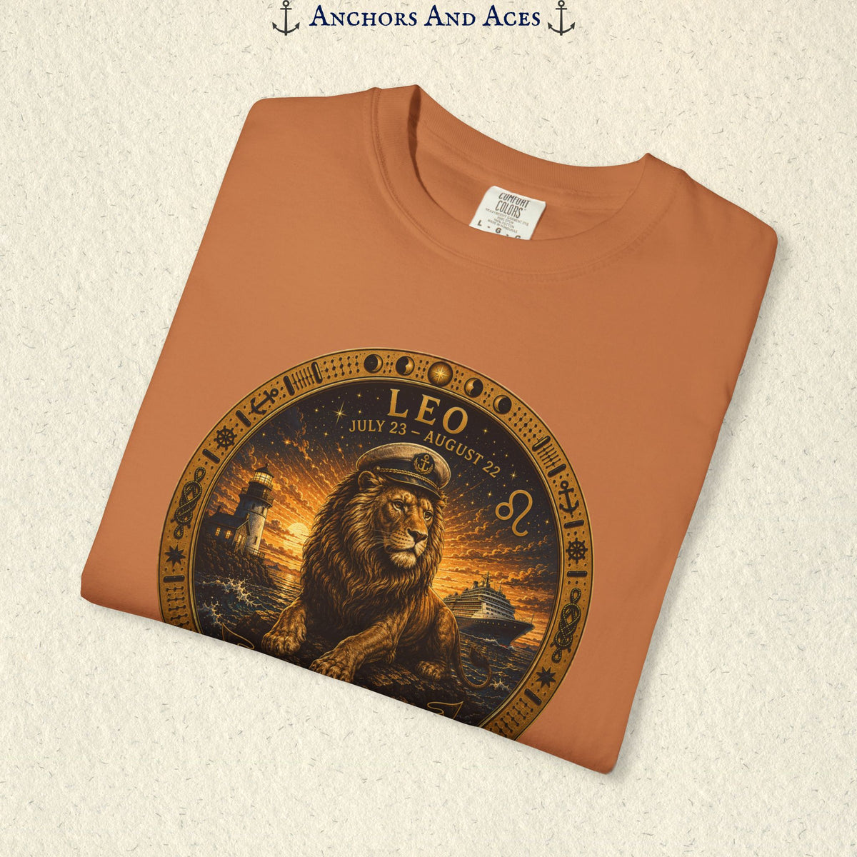 Leo Zodiac Shirt | Celestial Seas - Rule the Tide