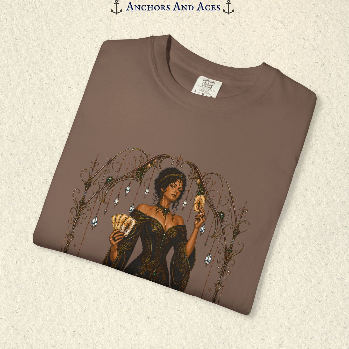 Goddess of Risk Shirt| Art Nouveau Casino Graphic Tee| Vintage Lucky Gambling T-Shirt