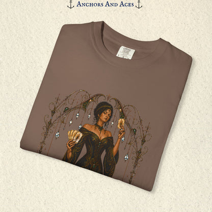 Goddess of Risk Shirt| Art Nouveau Casino Graphic Tee| Vintage Lucky Gambling T-Shirt