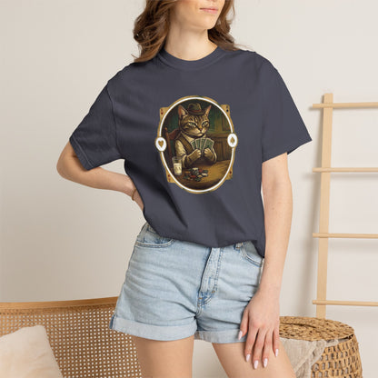 Vintage Poker Cat Shirt | Funny Casino Cat Graphic Tee