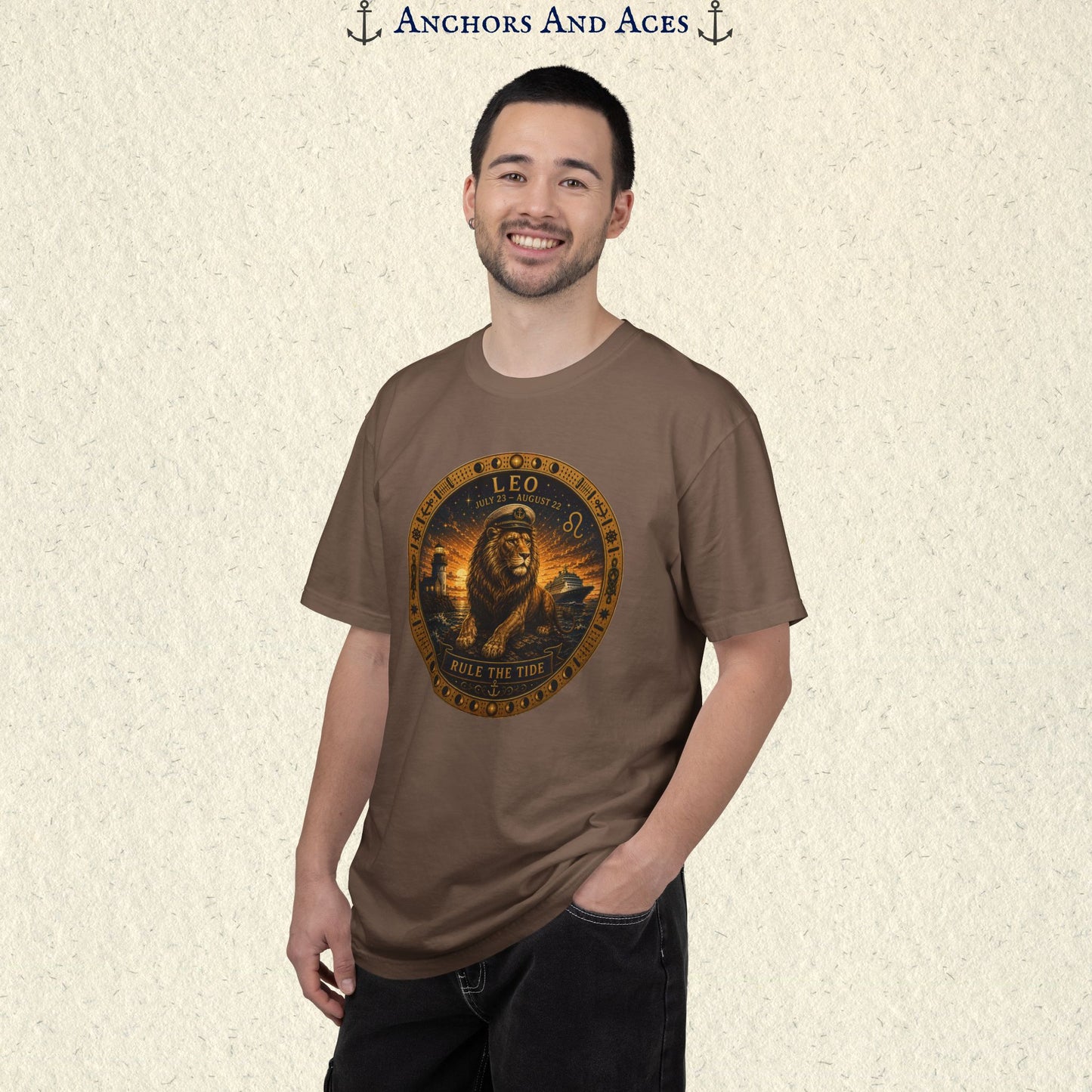 Leo Zodiac Shirt | Celestial Seas - Rule the Tide