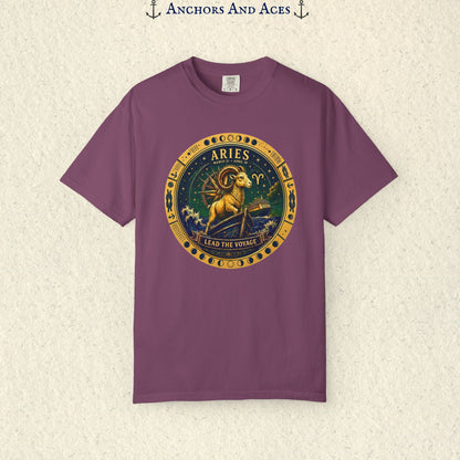 Aries Zodiac Shirt | Celestial Seas – Lead the Voyage
