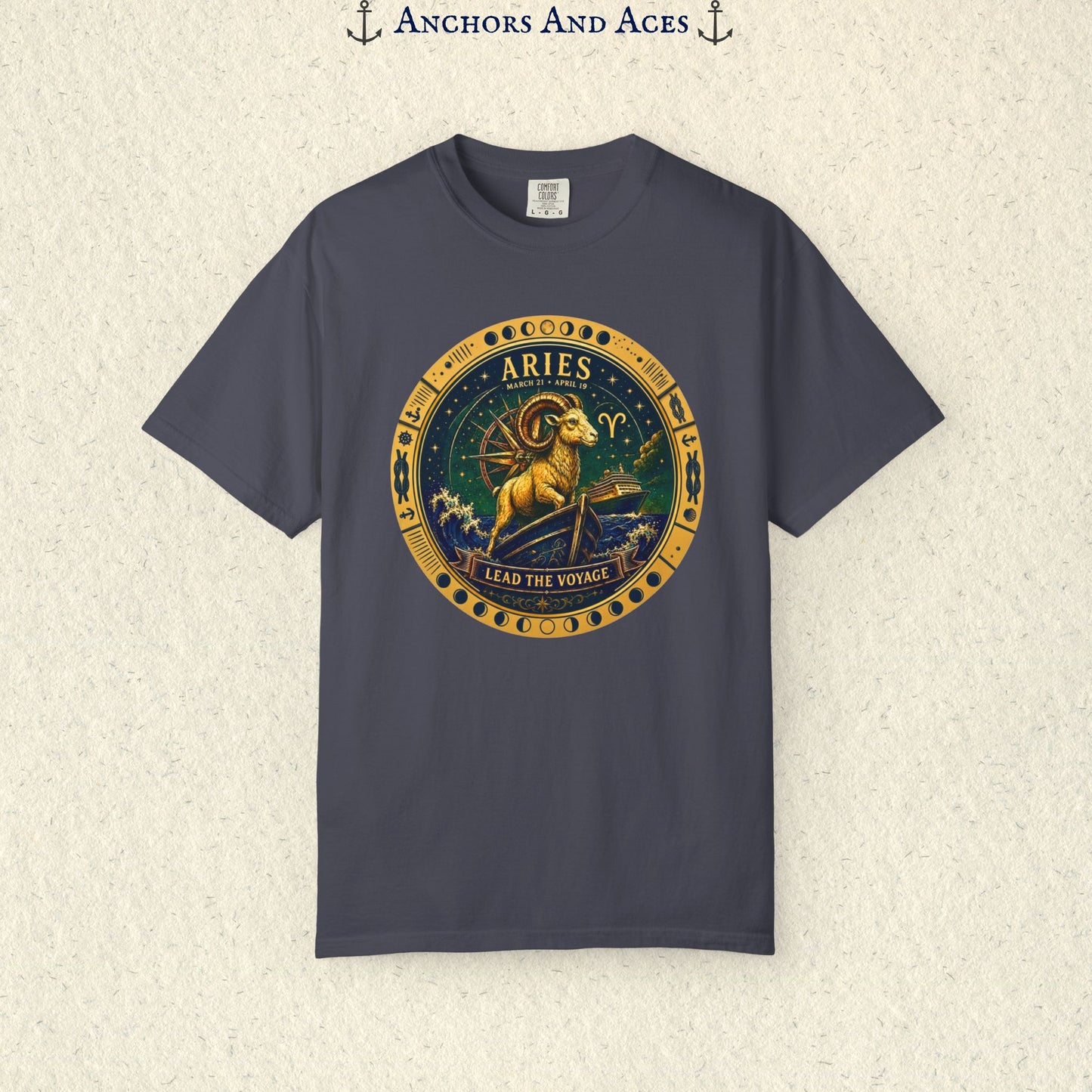 Aries Zodiac Shirt | Celestial Seas – Lead the Voyage