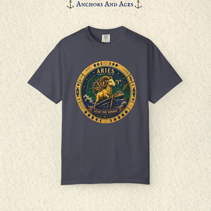Aries Zodiac Shirt | Celestial Seas – Lead the Voyage