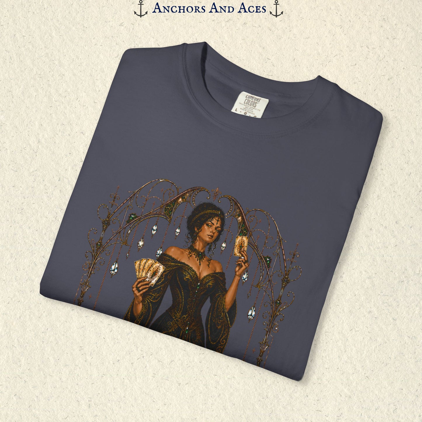 Goddess of Risk Shirt| Art Nouveau Casino Graphic Tee| Vintage Lucky Gambling T-Shirt