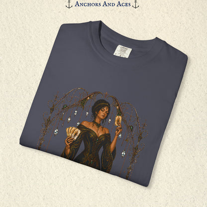 Goddess of Risk Shirt| Art Nouveau Casino Graphic Tee| Vintage Lucky Gambling T-Shirt
