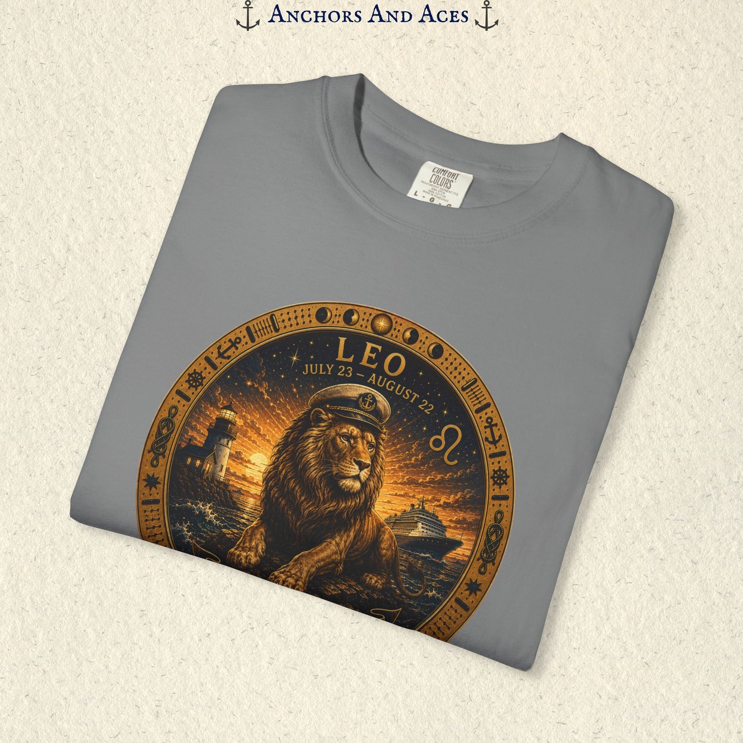 Leo Zodiac Shirt | Celestial Seas - Rule the Tide