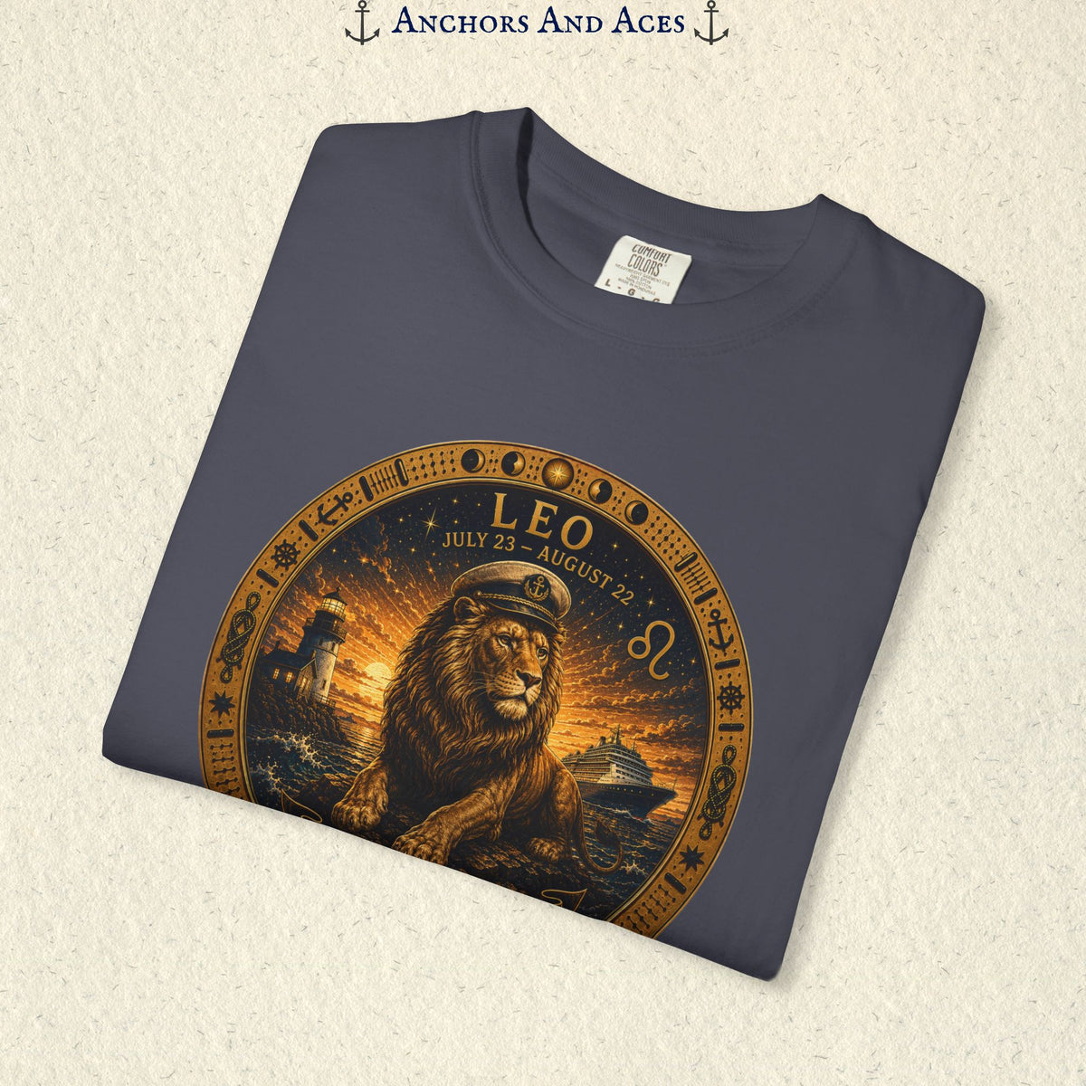 Leo Zodiac Shirt | Celestial Seas - Rule the Tide