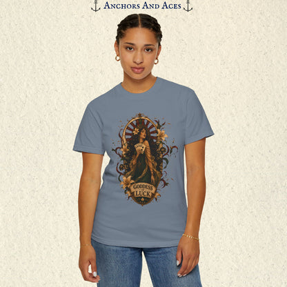 Goddess of Luck | Art Nouveau Casino Tee | Comfort Colors 1717
