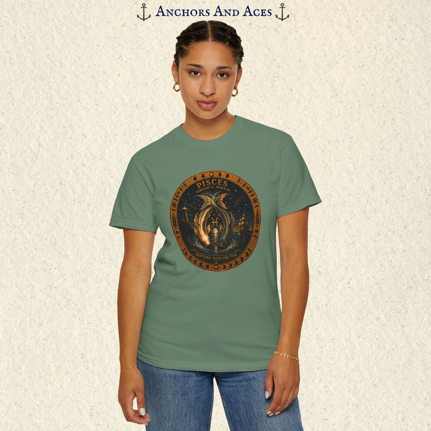 Pisces Zodiac Shirt | Celestial Seas - Drifting With The Tide