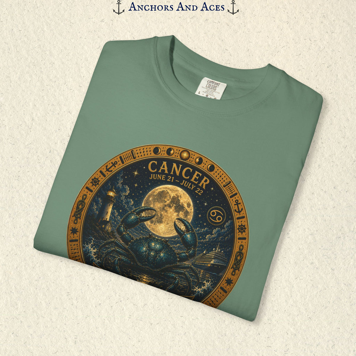 Cancer Zodiac Shirt | Celestial Seas- Guided by the Moon
