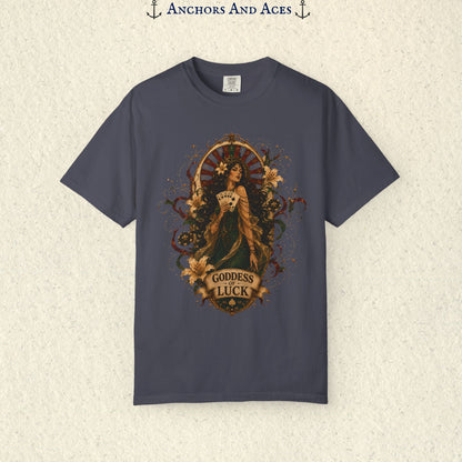 Goddess of Luck | Art Nouveau Casino Tee | Comfort Colors 1717