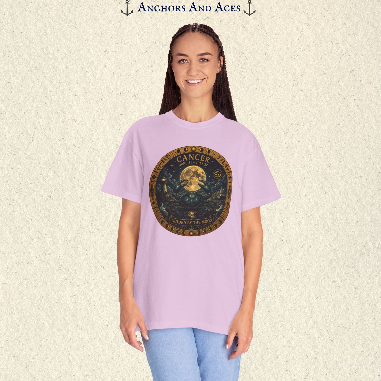 Cancer Zodiac Shirt | Celestial Seas- Guided by the Moon