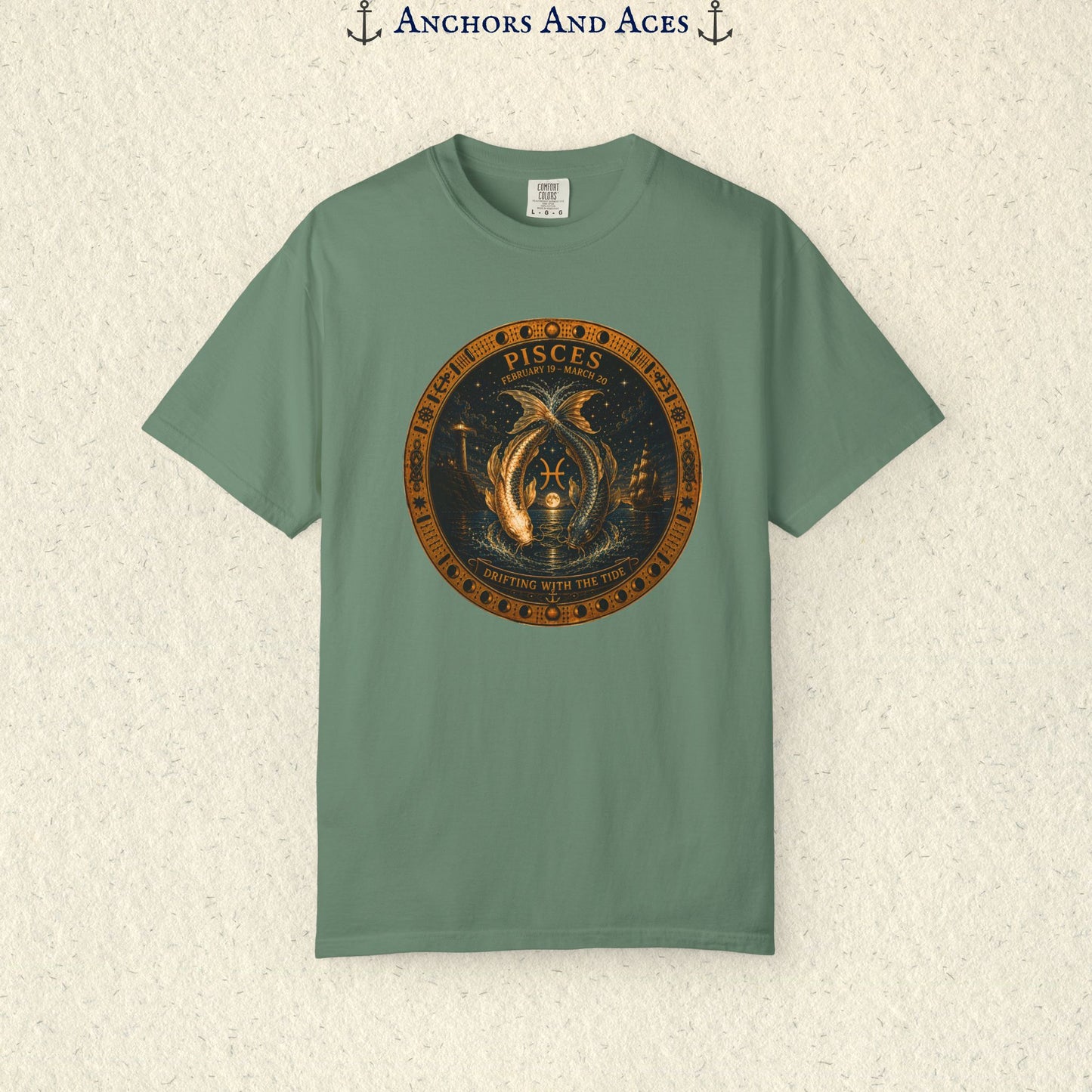 Pisces Zodiac Shirt | Celestial Seas - Drifting With The Tide