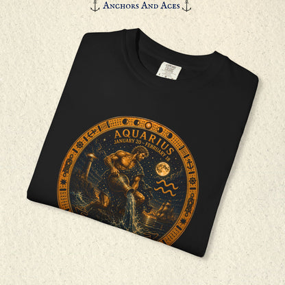 Aquarius Zodiac Shirt | Celestial Seas - Flow With Purpose