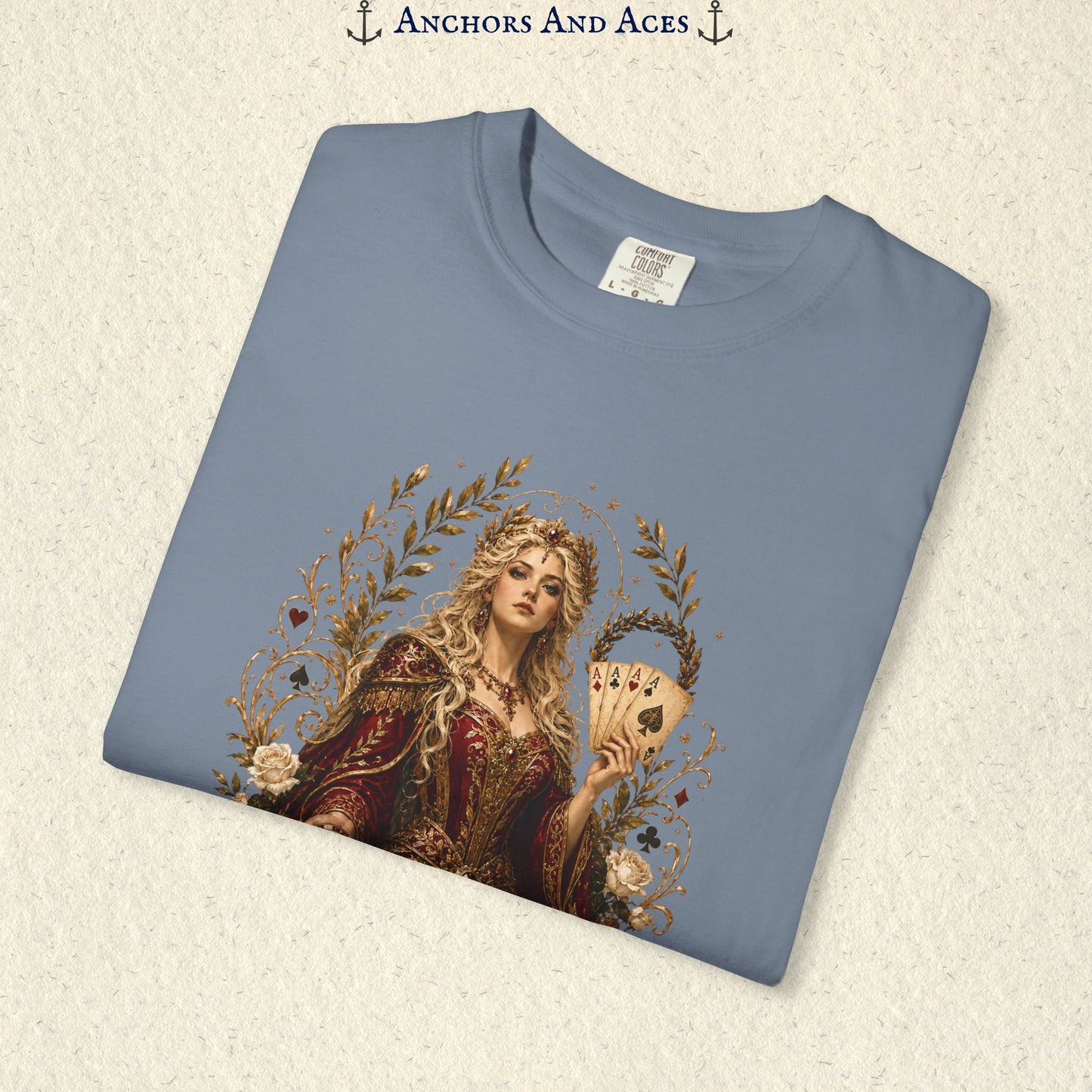 Art Nouveau Casino Graphic Tee| Goddess of Victory| Vintage Lucky Gambling T-Shirt