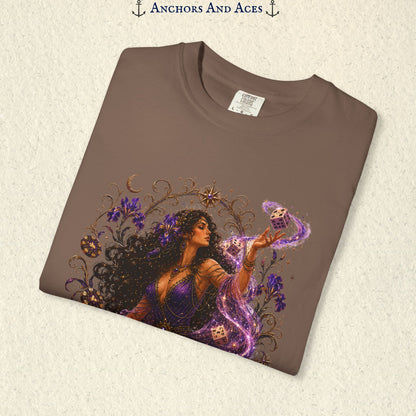 Goddess of Chance Shirt| Art Nouveau Casino Graphic Tee| Vintage Lucky Gambling T-Shirt