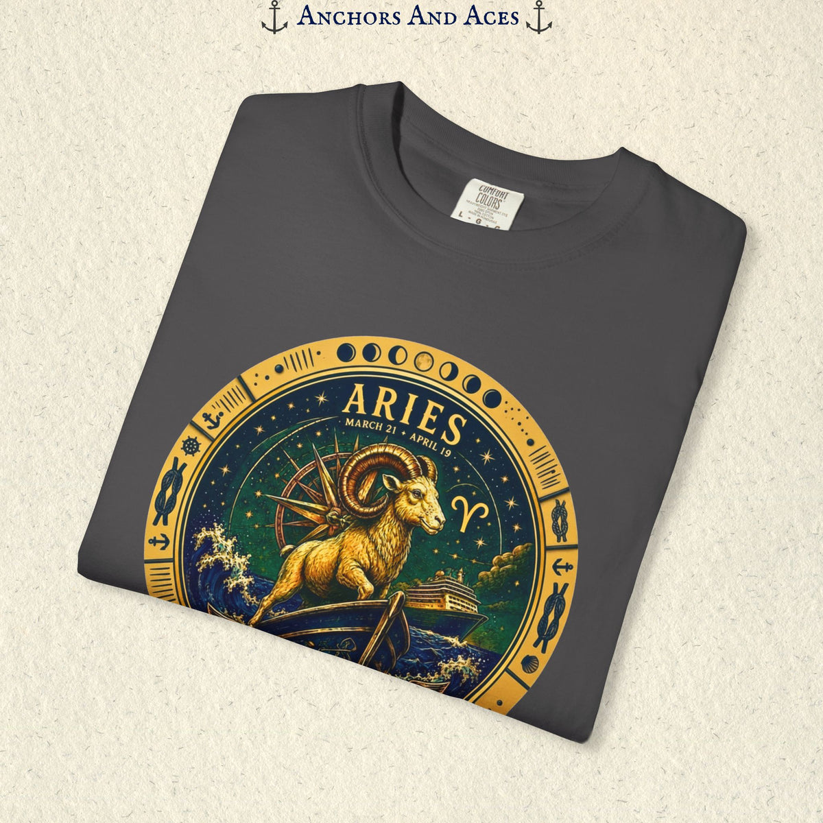 Aries Zodiac Shirt | Celestial Seas – Lead the Voyage