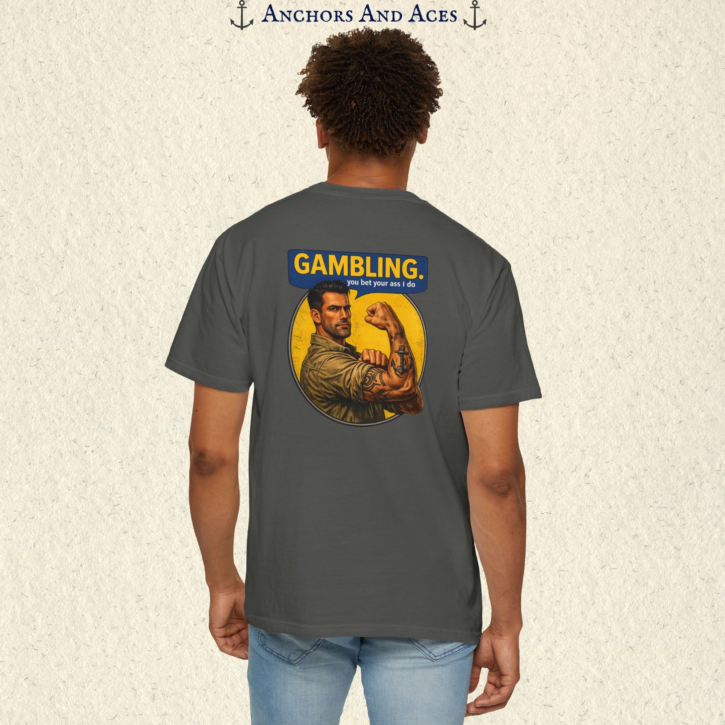 Strongman Inspired | Funny Gambling Graphic Tee (Back Print)