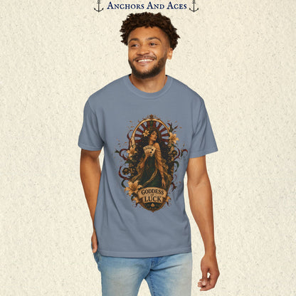 Goddess of Luck | Art Nouveau Casino Tee | Comfort Colors 1717